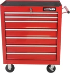 Artman 7 Drawers Lockable Tool Cart With Wheels Red Steel Mobile Workshop Stor. Fixed Price $332.50.