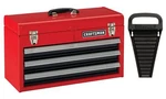 Craftsman Tool Chest, 3-drawer, Portable, With Wrench Organizer, Stainless Steel. Fixed Price $323.99.