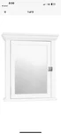 New White Wall Cabinet Zenith 27.19 In. H X 22.38 W 5.88 D Gloss. Fixed Price $149.00.