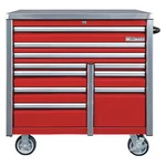 Westward 49nr88 Rolling Tool Cabinet, 10-drawers, Matte Red, 42" W X. Fixed Price $3488.99.
