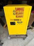Uline H-2218m-y 12 Gal Flammable Liquid Storage Cabinet - Manual Door, One Shelf. Fixed Price $450.00.