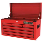 Westward 48rj70 Top Chest, 6-drawers, Powder Coated Red, 26" W X 12" D. Fixed Price $238.99.