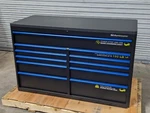 Montezuma 11 Drawer Roller Cabinet Tool Box 56" X 24" 41" Scratch N Dent. Fixed Price $1022.45.