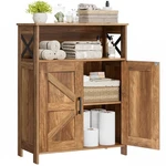 Homhedy Farmhouse Bathroom Cabinet With Doors, Toilet Paper Storage. Fixed Price $143.66.