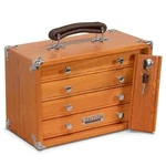 Gi-t12 Red Oak 4-drawer Mini Portable Chest By Gerstner International. Fixed Price $169.00.