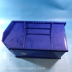 Akro Mils 30-265 Blue Storage Bin, 18" Lg X 8-1/4" Wd 9" Ht Usip. Fixed Price $4.38.