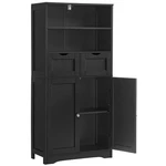 Iwell Tall Storage Cabinet, Black Cabinet With 2 Drawers & Adjustable.... Fixed Price $169.52.
