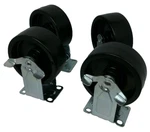 Husky 5in Black Caster Kit For Uline Carts Steel Garage Base Cabinet Wheels. Fixed Price $21.99.