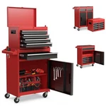 Goplus Rolling Tool Chest, 5-drawer Box Organizer W/lockable Wheels & Slidi. Fixed Price $521.99.