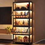 Pinfuja Black 5f-80x32x172cm Acrylic Curio Display Cabinet For Collectibles. Fixed Price $311.99.