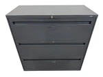 Hon 42 Inch 3 Drawer Lateral Dark Gray File Cabinet With Lock In Vg Condition. Fixed Price $125.00.
