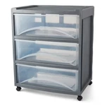 Mainstays 3 Drawer Wide Gray Flannel Storage Cart ( Free Ship ). Fixed Price $69.99.