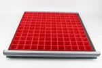 144 Red Plastic Box Organizers- 2 X Inch Deep (actual Depth 1-3/4). Fixed Price $93.45.