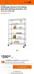 Trinity Ecostorage Chrome 6-tier Rolling Steel Wire Shelving Unit. Fixed Price $200.00.