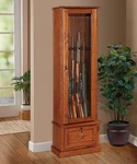 American Furniture Classics 8 Long Guns Key Locking Solid Wood Showcase Cabinet. Fixed Price $239.90.
