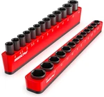 2-piece 1/4"-drive Metric Magnetic Socket Organizer Set (holds 26 Sockets) - Det. Fixed Price $15.79.