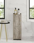 Hzuaneri Corner Floor Cabinet, 2 Doors, Adjustable Shelves, Narrow Bathroom Stor. Fixed Price $66.59.
