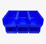 Uline S-12419, Blue Plastic Stackable Storage Bins 15'' X 8'' 7'' Lot Of 6. Fixed Price $85.99.