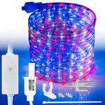 381leds, 50ft Usa American Red White Blue, Outside Led Rope Light, 8 Modes, C.... Fixed Price $46.39.