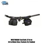 Westward Tool Belt: 37 In To 54 Waist Size, Pockets 18, Padded. Fixed Price $129.83.