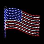 American Flag Led Rope Light Decoration Outdoor Wireframe Art 24". Fixed Price $196.00.