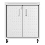 Manhattan Comfort Fortress Metal Mobile Garage Cabinet With Shelves In White. Fixed Price $266.24.