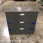 Hon 36" Gray 3 Drawer Lateral File Cabinet 1919. Fixed Price $126.00.