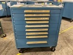 Lyon Wheeled Storage Cabinet Tool Box 9-drawer 45 X 28 50 Steel Blue Used 22. Fixed Price $999.00.