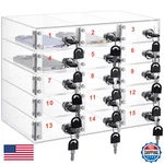 Layhit 15 Slots Cell Phone Locker For Classroom Clear Acrylic. Fixed Price $121.58.