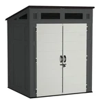 Suncast 6' X 5' Modernist Storage Shed, All-weather Outdoor Backyard Unit, Gray. Fixed Price $1039.99.