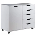 Winsome Wood Halifax 5 Drawer White Cabinet Sturdy Storage For Home Office Or.... Fixed Price $170.90.