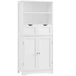 Storage Cabinet 49.6 H White 2 Drawers Adjustable Shelves Bathroom Iwell Tall. Fixed Price $154.99.