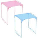 Demonwer 2 Pcs Locker Organizer Shelf Pink And Blue Stackable Extra. Fixed Price $31.36.