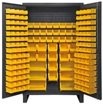 Durham Hdc48-162-95, 12 Gauge Cabinet With 162 Yellow Hook On Bins, 48"x24"x78". Fixed Price $2564.07.