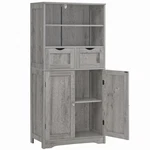 Storage Cabinet 49.6 H 2 Drawers Adjustable Shelf Grey Iwell Tall Bathroom Doors. Fixed Price $209.99.