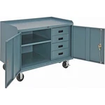 Global Industrial Mobile Drawer Workbench Cabinet W/ Steel Square Edge Top 48"w. Fixed Price $1016.81.