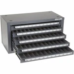 Huot #13025 Wire Gauge Drill Dispenser Organizer Cabinet Holds Sizes #1-60 Bits. Fixed Price $124.39.