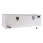 Buyers Product 18x18x48" White Steel Underbody Truck Box W/ 2 Paddle Latches. Fixed Price $574.33.