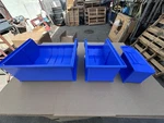 Durham Blue Plastic Bins Pb30240-52 / Pack Of 12 (different Size Available). Fixed Price $180.00.