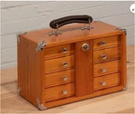Gerstner International Gi-t12 Red Oak 4-drawer Mini Portable Chest New In Box. Fixed Price $134.99.