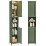 Vasagle Tall Storage Cabinet With Lights, Slim Freestanding Adjusta. Fixed Price $128.41.