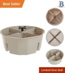 Durable Cream White 4-inch High Bucket Tray - Ideal For Organizing Storage Needs. Fixed Price $28.99.