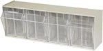 Tiltview Horizontal Plastic Organizer With 4 Tilt-out Bins - Stone Finish. Fixed Price $129.99.
