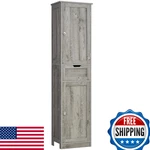 Iwell 67 Tall Bathroom Cabinet Adjustable Shelves 1 Drawer Storage 2. Fixed Price $179.02.