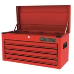 Westward 48rj69 Top Chest, 4-drawers, Powder Coated Red, 26" W X 12" D. Fixed Price $215.99.