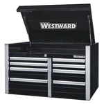 Westward 49nr85 Top Chest, 8 Drawer, Black, Steel, 42 In W X 26 D. Fixed Price $2745.99.