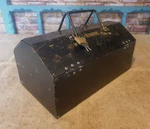 Old Vintage Handmade Barn Toolbox & Brass Padlock, Tool Box Chest, Ideal Gift. Fixed Price $65.06.