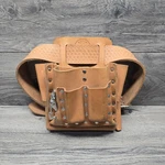 Klein Tools 5165 Leather 10 Pocket Electrician Tool Pouch With Belt Tan Usa. Fixed Price $70.00.