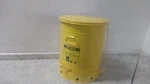 Justrite 09701 21 Gal Capacity Yellow Powder Coated Steel Oily Waste Can. Fixed Price $49.99.
