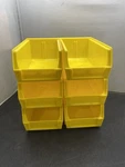 Lot Of 6 Yellow Akro-mils Akrobins Hang/stack Storage Bins No. 30 220-6. Fixed Price $14.99.